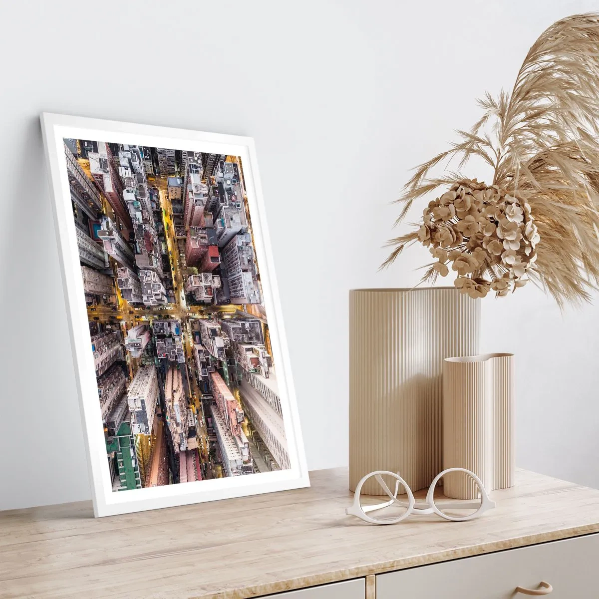 Poszter fekete keretben - Üdvözlet Hongkongból - 50x70 cm