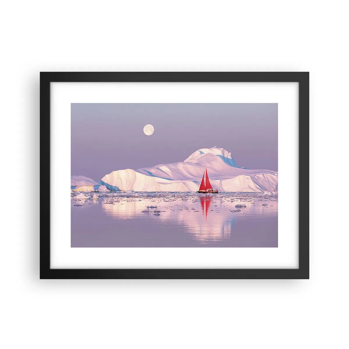 Poszter fehér keretben - A vitorla melege, a jég hidege - 40x30 cm