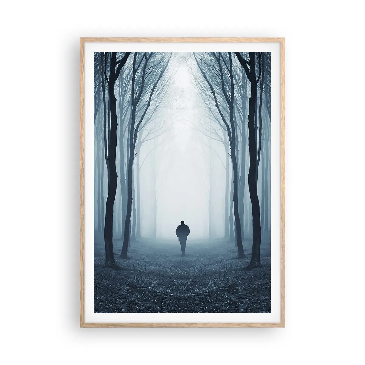 Poszter világos tölgy keretben - És minden egyszerű és világos - 70x100 cm