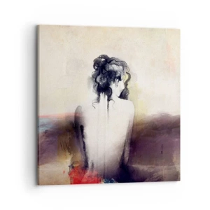 Vászonkép - Sima vonalak, ovális formák - 70x70 cm