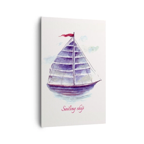 Vászonkép - Teli vitorlákat és nyugodt vizet - 80x120 cm