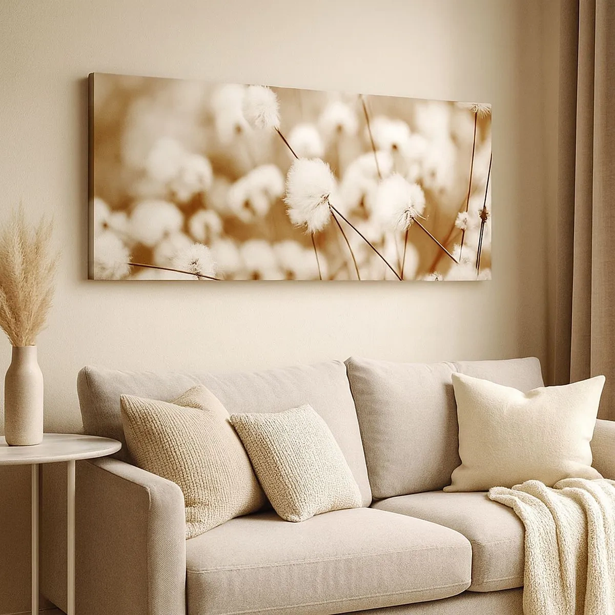 Vászonkép - Bolyhos termés - 100x40 cm