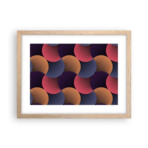Poszter világos tölgy keretben - Körkörös ritmusban - 40x30 cm