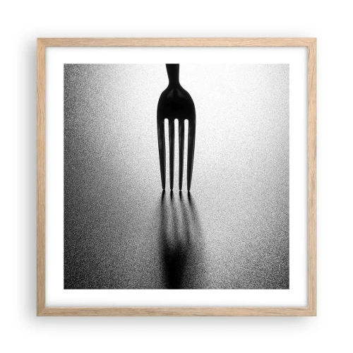 Poszter világos tölgy keretben - Fény és árnyék - 50x50 cm