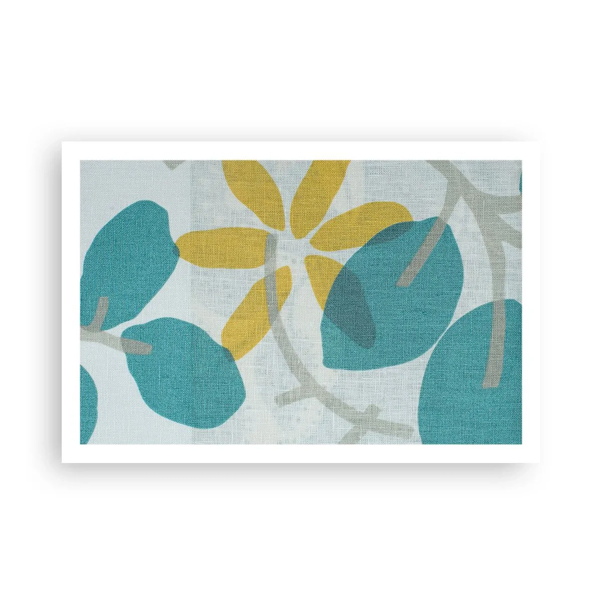 Poszter - Azúrkék levelek között - 91x61 cm