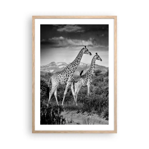 Poszter világos tölgy keretben - Magas rangok Afrikában - 50x70 cm