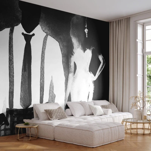 Fotótapéta Premium Canvas - Noir légkörben - Absztrakció, Nő és Férfi, Divat - 300x210 cm