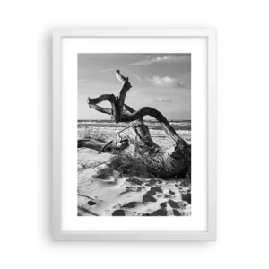 Poszter fekete keretben - Tengeri szobor - 30x40 cm