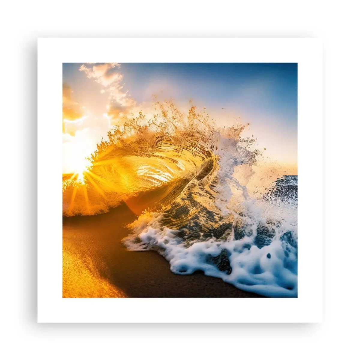 Poszter - Játék a homokban - 40x40 cm