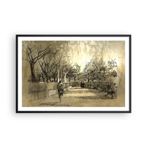 Poszter fehér keretben - Egy tollal megállított pillanat - 91x61 cm