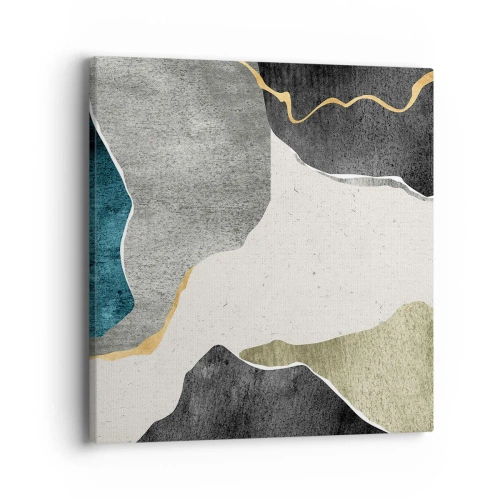 Vászonkép - Mozaik kompozíció aranyszállal - 40x40 cm