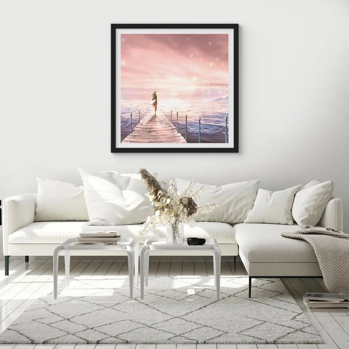 Poszter fehér keretben - Egy álom fényében - 50x50 cm