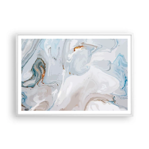 Poszter fekete keretben - Felhabzott fehér - 100x70 cm