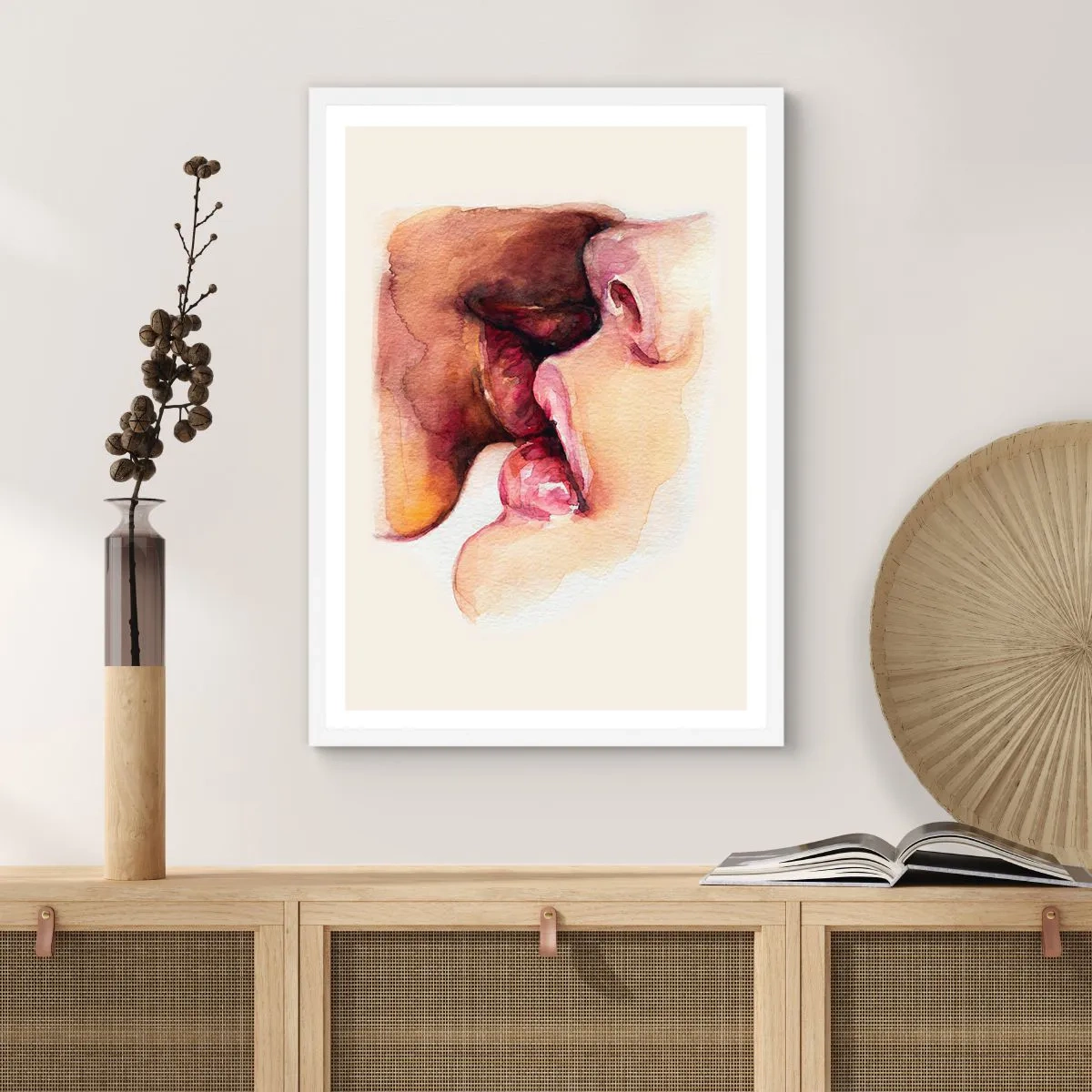 Poszter fekete keretben - Mint éjszaka és nap, föld és ég - 40x50 cm