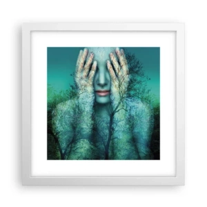 Poszter fekete keretben - Kékbe merítve - 30x30 cm