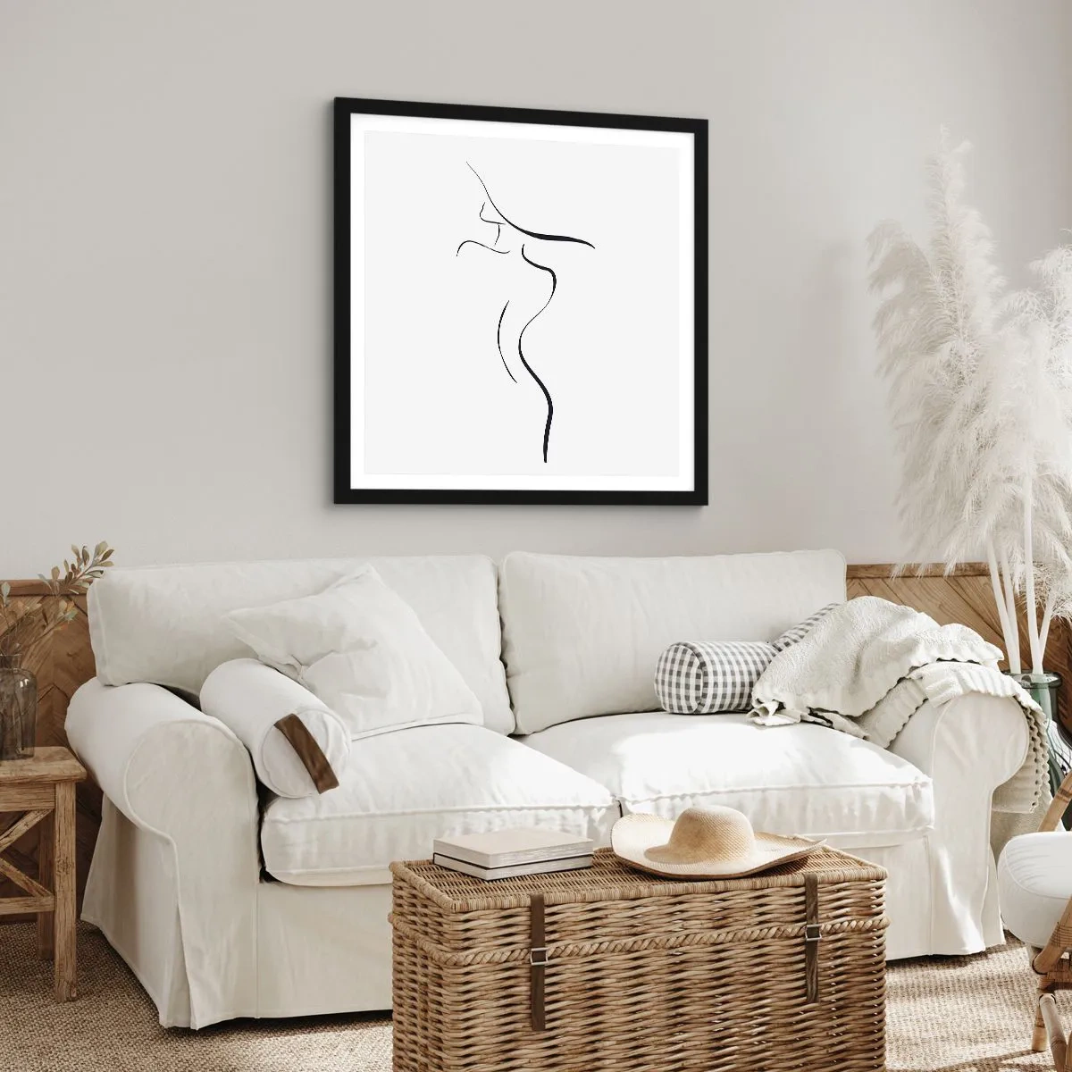 Poszter fehér keretben - Megfoghatatlan, mint egy hullám - 40x40 cm