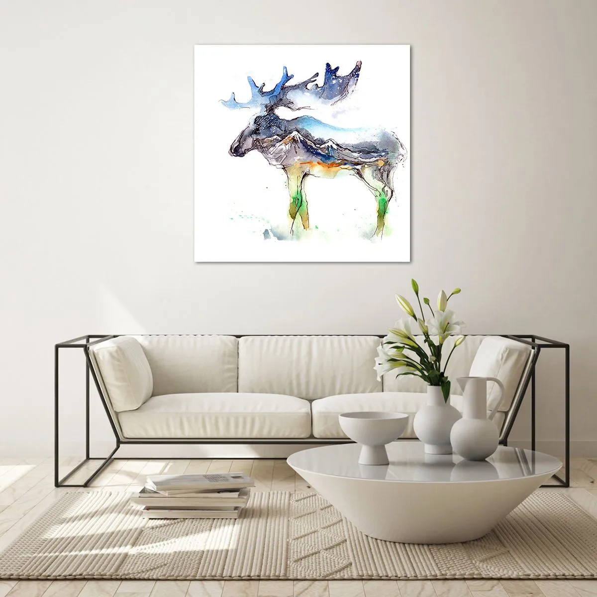 Üveg kép - Egy téli mese hőse - 50x50 cm