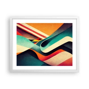 Poszter fekete keretben - Intenzív kompozíció - 50x40 cm