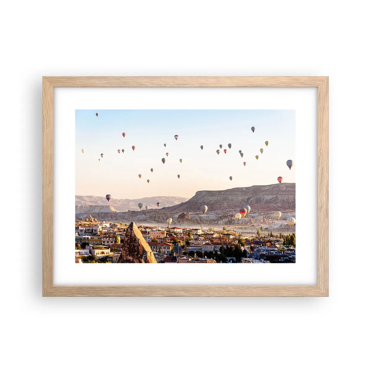 Poszter világos tölgy keretben - Mint a hajók az égen - 40x30 cm