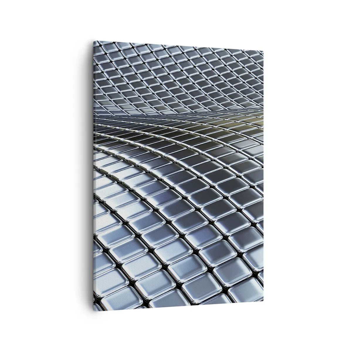 Vászonkép - Fémes ezüst hullám - 50x70 cm