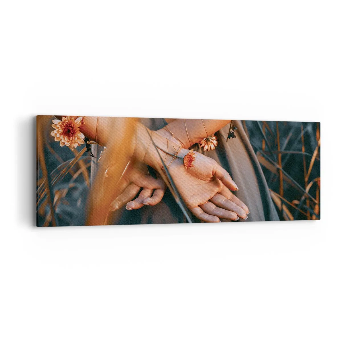 Vászonkép - Kapcsolatban a természettel - 90x30 cm