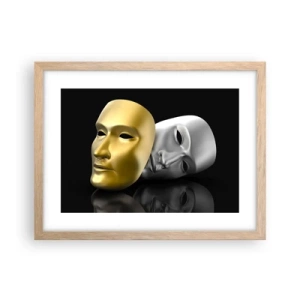 Poszter világos tölgy keretben - Az élet színház - 40x30 cm