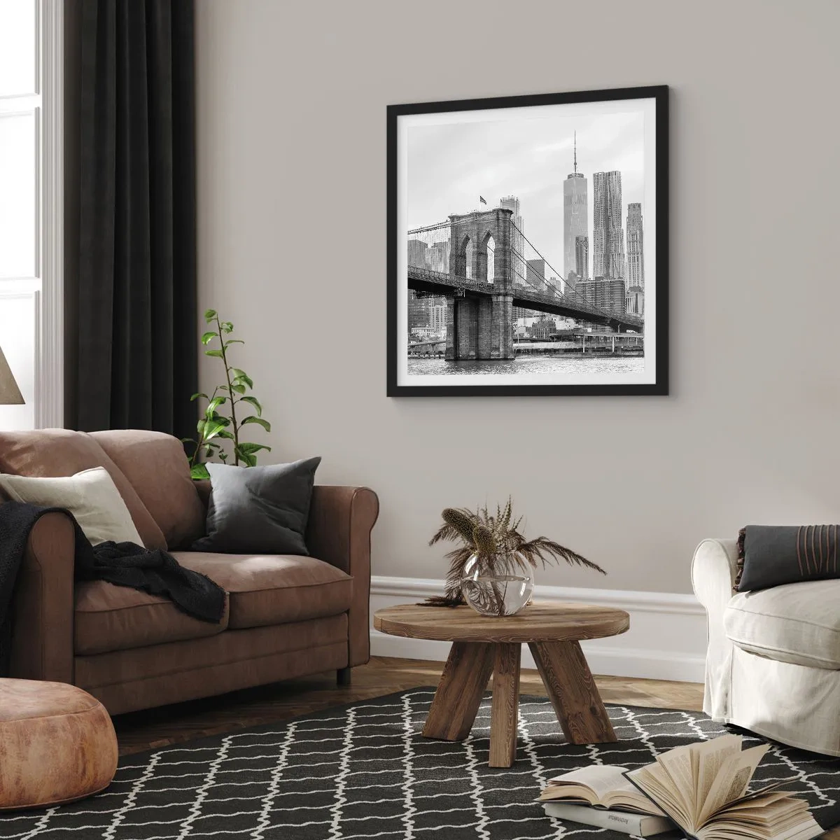 Poszter fehér keretben - New York-i hangulat - 40x40 cm