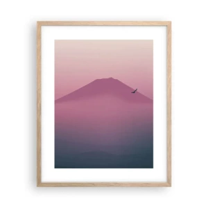 Poszter világos tölgy keretben - Vándorok a felhők felett - 40x50 cm