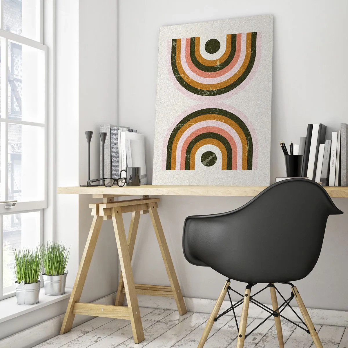 Üveg kép - Iker absztrakció - 80x120 cm