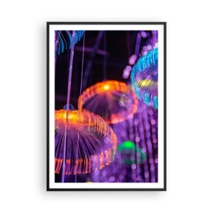 Poszter fehér keretben - Világító szökőkút - 70x100 cm