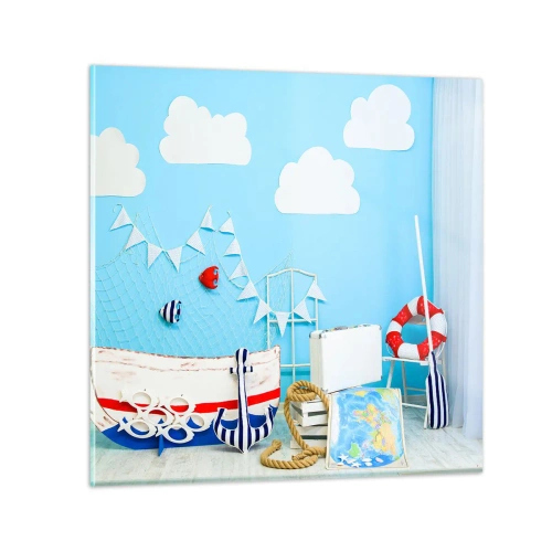 Üveg kép - A gyerek kalandvágya - 30x30 cm