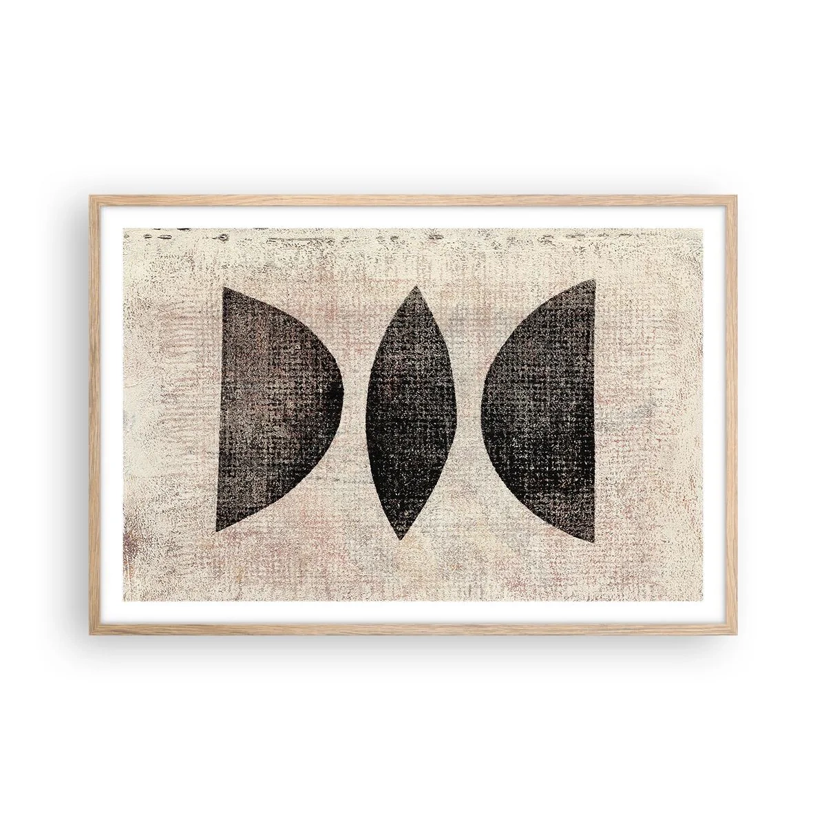 Poszter világos tölgy keretben - Etnikai absztrakció - 91x61 cm