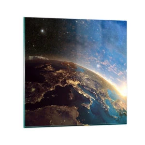 Üveg kép - Tekintsünk magunkra távolról - 50x50 cm