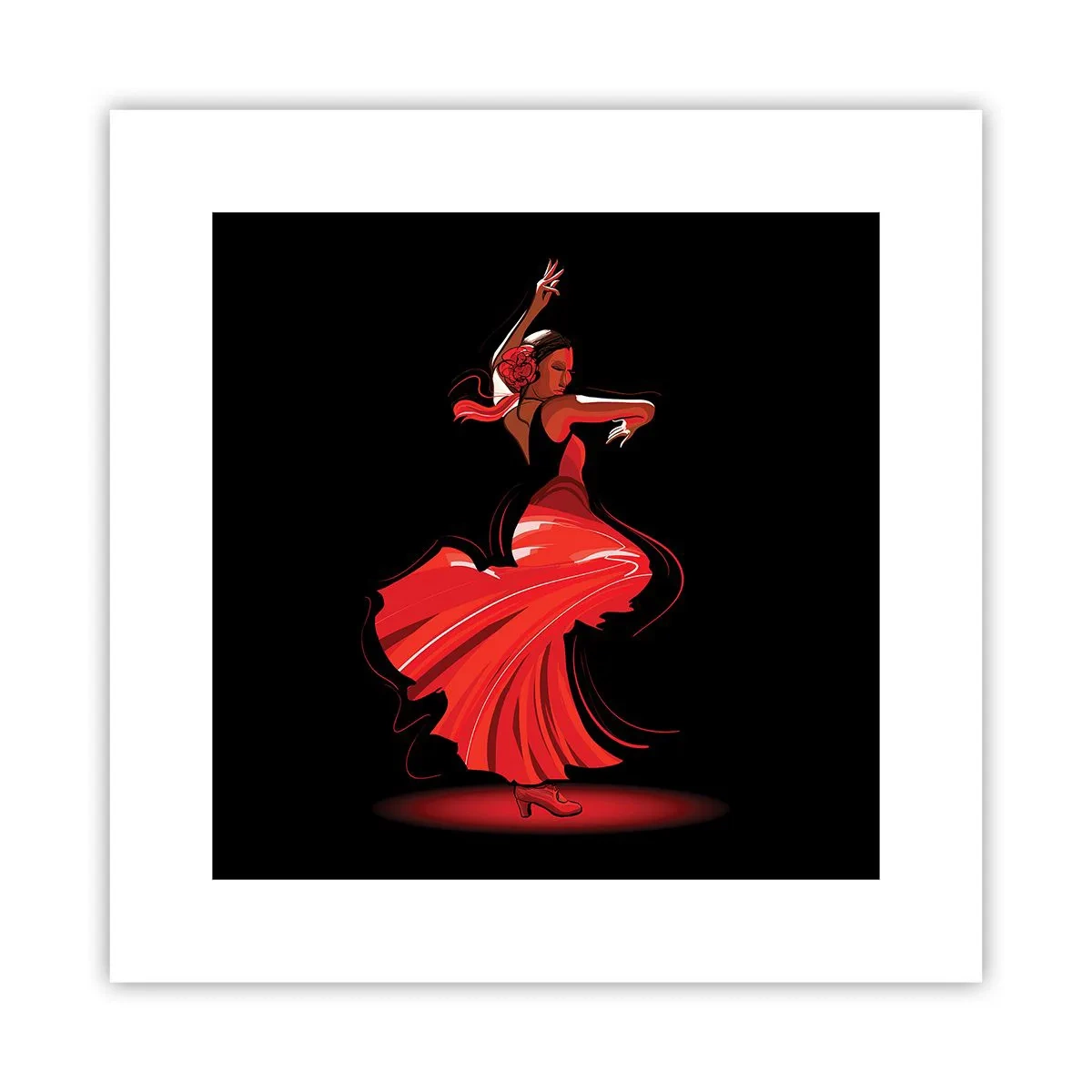 Poszter - A flamenco tüzes szelleme - 30x30 cm