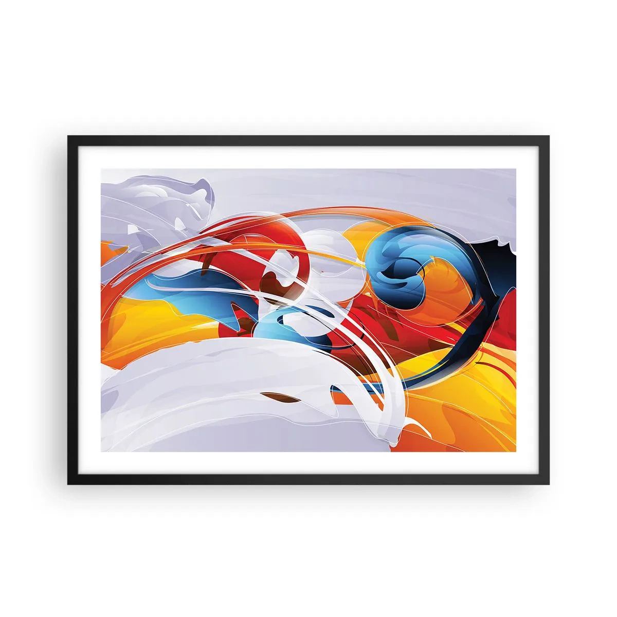 Poszter fehér keretben - Az elemek tánca - 70x50 cm