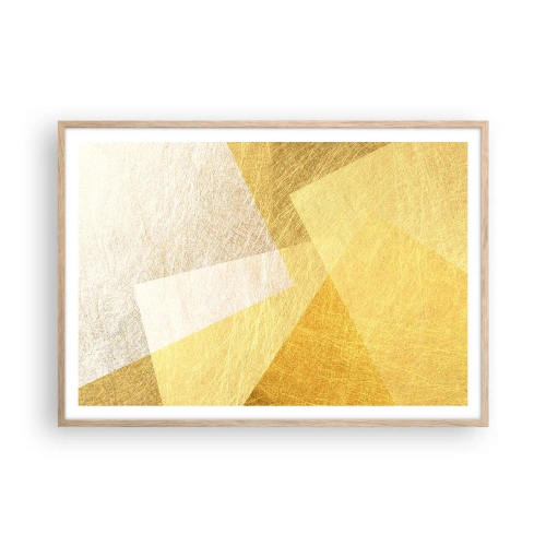 Poszter világos tölgy keretben - A geometria időjárása - 100x70 cm