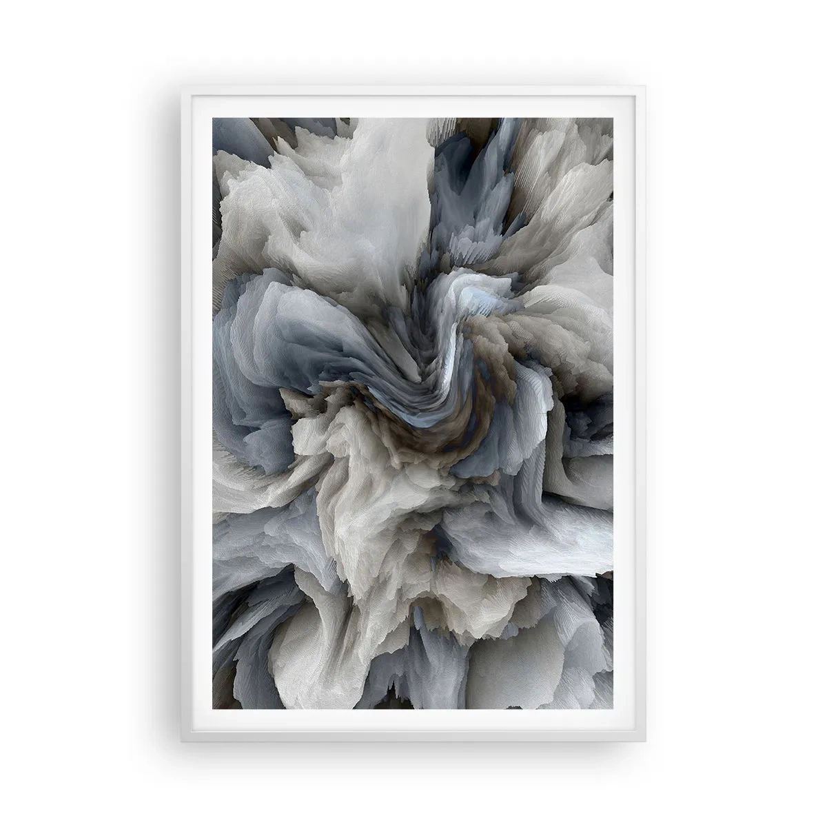 Poszter fekete keretben - Kő és virág - 70x100 cm