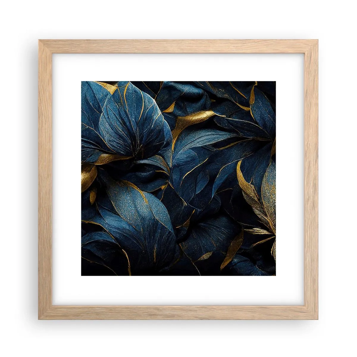 Poszter világos tölgy keretben - Arannyal bélelt - 30x30 cm