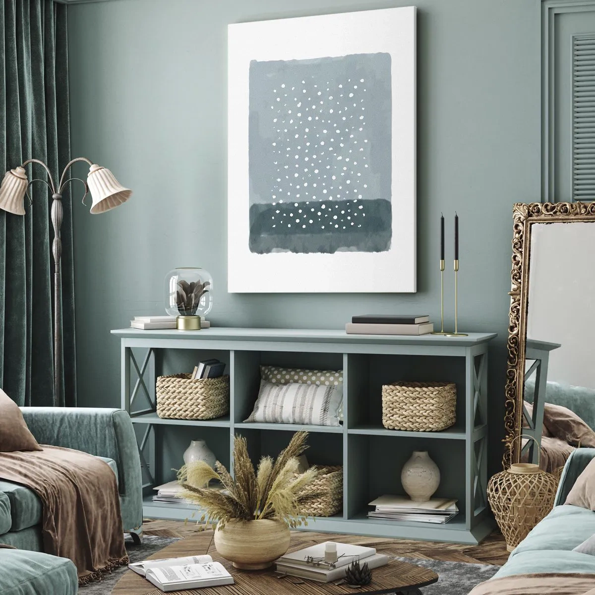 Vászonkép - Kéken nőtt - 55x100 cm