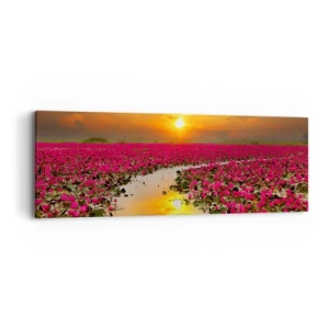 Vászonkép - A tó titokzatos élete - 90x30 cm