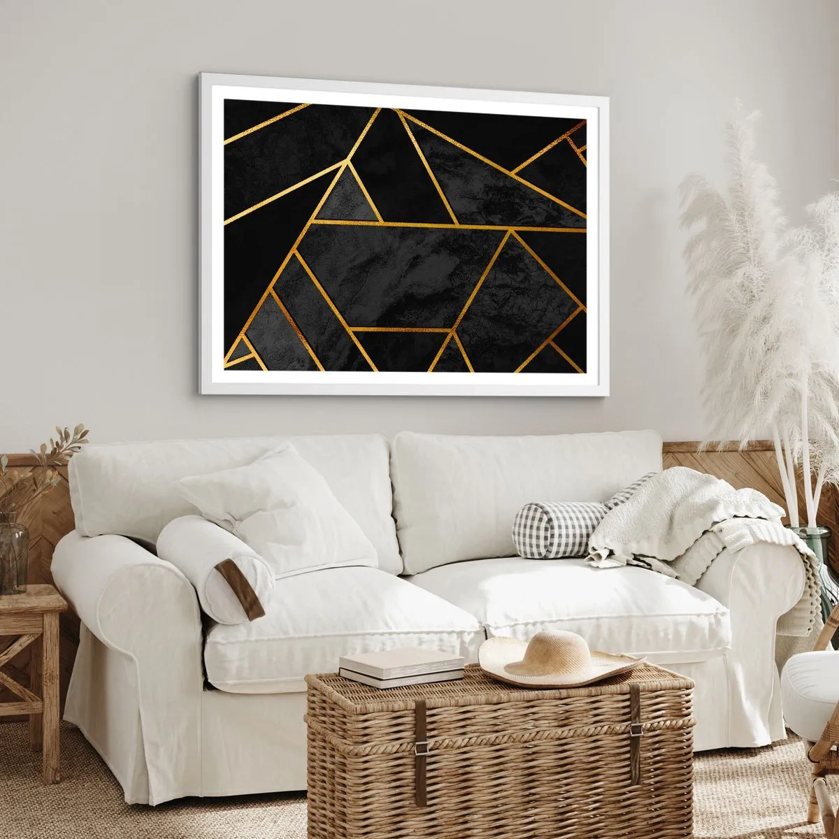 Poszter fekete keretben - Sötétség és ragyogás - 70x50 cm