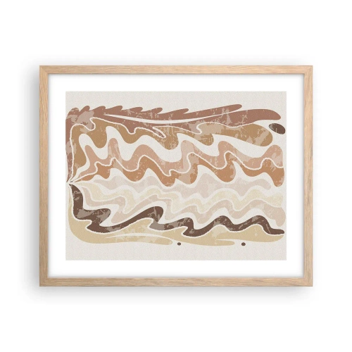 Poszter világos tölgy keretben - Jó energia - jó érzelmek - 50x40 cm