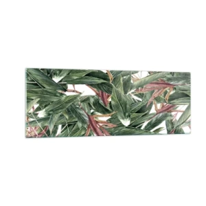 Üveg kép - Smaragd-lila bozót - 140x50 cm