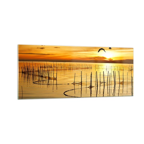 Üveg kép - A halászaton - 100x40 cm