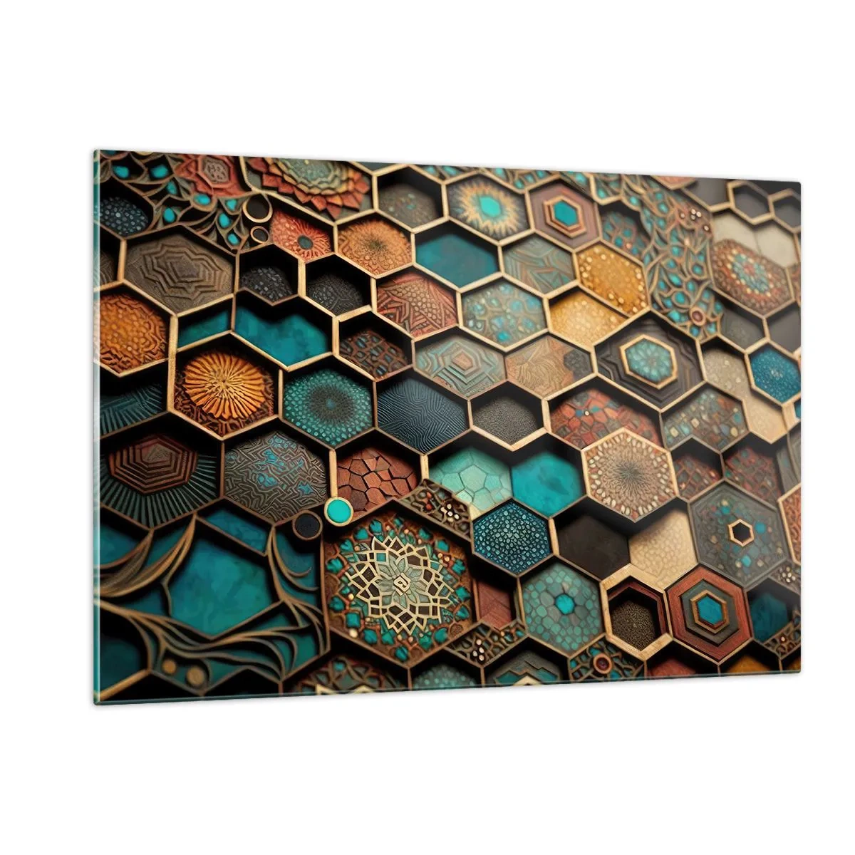 Üveg kép - Arab ornamentika - egy variáció - 120x80 cm