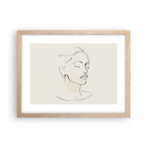 Poszter világos tölgy keretben - Bizonyos vonallal - 40x30 cm