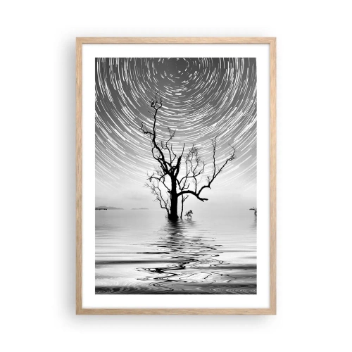 Poszter világos tölgy keretben - A természet szimfóniája - 50x70 cm