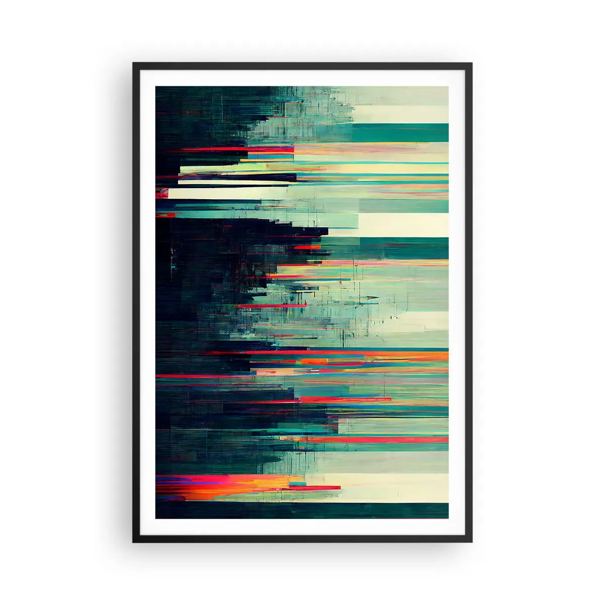 Poszter fehér keretben - Futurisztikus város - 70x100 cm