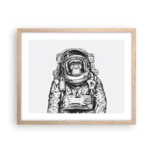 Poszter világos tölgy keretben - Alternatív evolúció - 50x40 cm