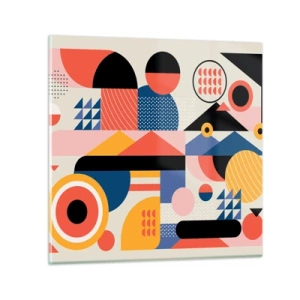 Üveg kép - Összetétel: játszadozzunk - 30x30 cm